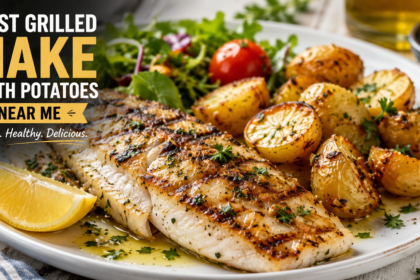 best grilled hake with potatoes near me