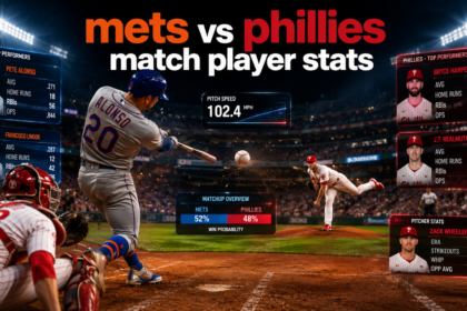 mets vs phillies match player stats​