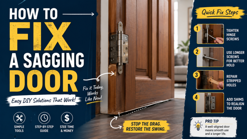 how to fix a sagging door how to fix a sagging door