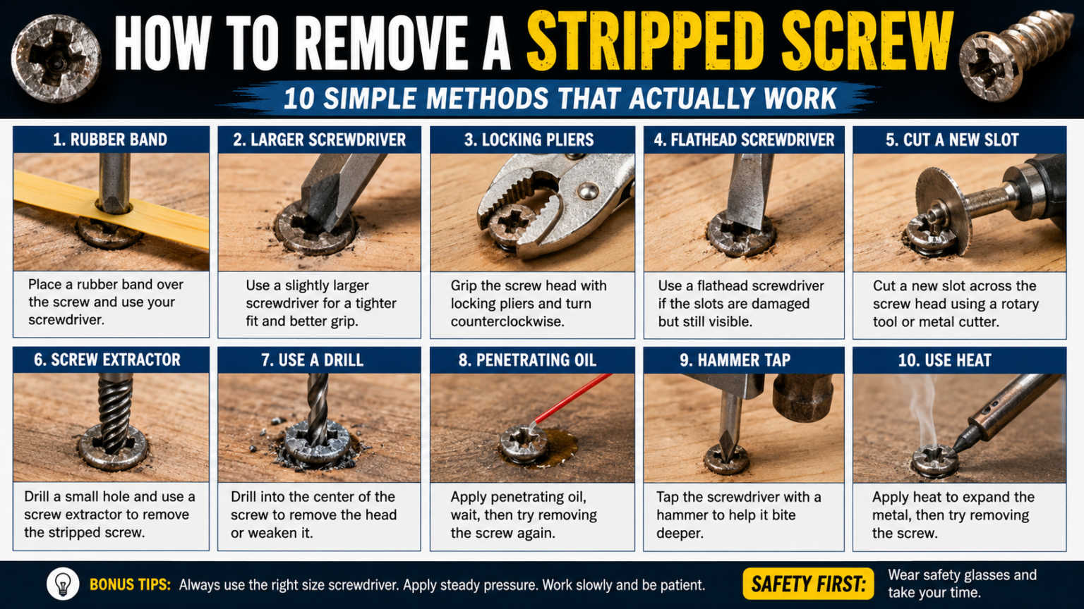 How to Remove a Stripped Screw