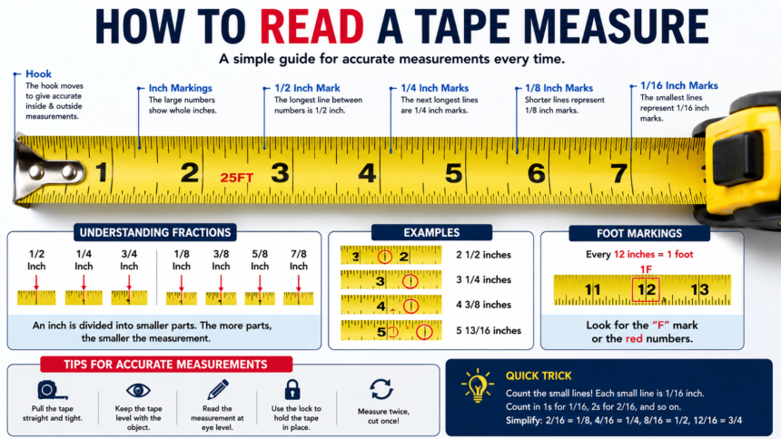 how to read a tape measure how to read a tape measure