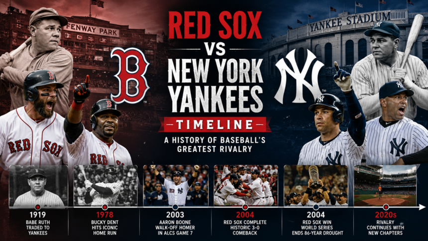 red sox vs new york yankees timeline