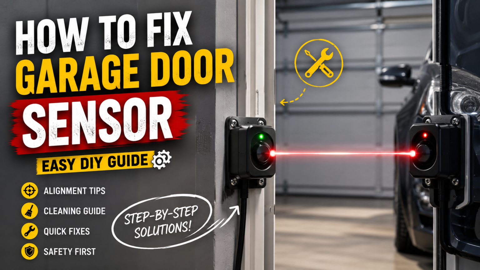 how to fix garage door sensor