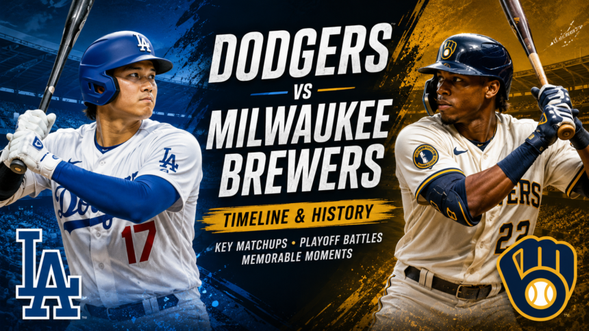 dodgers vs milwaukee brewers timeline