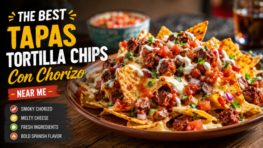 best tapas tortilla chips con chorizo near me