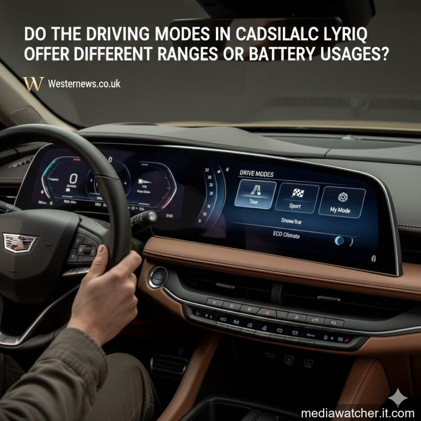 do the driving modes in cadillac lyriq offer different ranges or battery usages? do the driving modes in cadillac lyriq offer different ranges or battery usages?