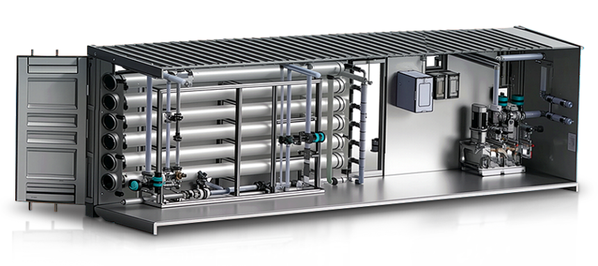 Containerized QILEE Containerized Water Treatment System with integrated treatment equipment